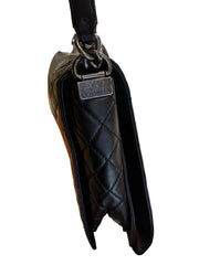 Chanel Large Le Boy Bag - Black Calfskin with Multi-Strand Draped Chains