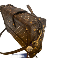 Louis Vuitton Petite Malle Monogram Canvas Studded Trunk Bag