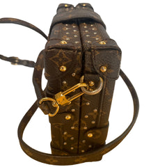 Louis Vuitton Petite Malle Monogram Canvas Studded Trunk Bag