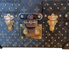 Louis Vuitton Petite Malle Monogram Canvas Studded Trunk Bag