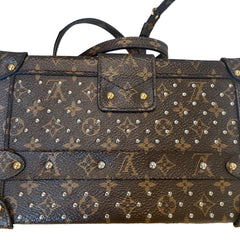 Louis Vuitton Petite Malle Monogram Canvas Studded Trunk Bag