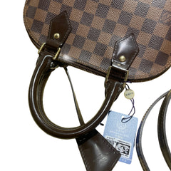 Louis Vuitton Alma BB Handbag - Damier Ebene Canvas with Shoulder Strap