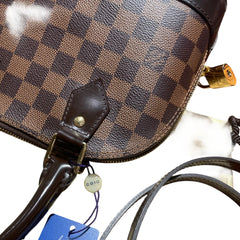 Louis Vuitton Alma BB Handbag - Damier Ebene Canvas with Shoulder Strap
