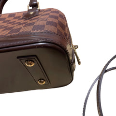 Louis Vuitton Alma BB Handbag - Damier Ebene Canvas with Shoulder Strap