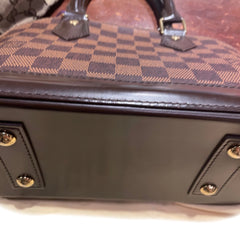 Louis Vuitton Alma BB Handbag - Damier Ebene Canvas with Shoulder Strap