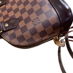 Louis Vuitton Alma BB Handbag - Damier Ebene Canvas with Shoulder Strap