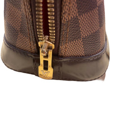 Louis Vuitton Alma BB Handbag - Damier Ebene Canvas with Shoulder Strap