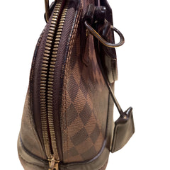 Louis Vuitton Alma BB Handbag - Damier Ebene Canvas with Shoulder Strap