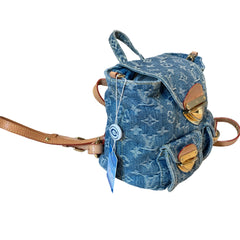 Louis Vuitton Monogram Denim Mini Backpack - Rare Blue Wash & Vachetta