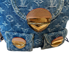 Louis Vuitton Monogram Denim Mini Backpack - Rare Blue Wash & Vachetta