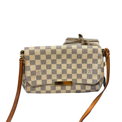 Louis Vuitton Favorite MM Damier Azur Canvas Crossbody Bag