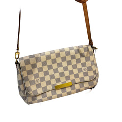 Louis Vuitton Favorite MM Damier Azur Canvas Crossbody Bag