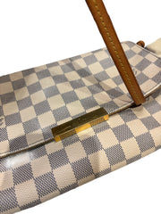 Louis Vuitton Favorite MM Damier Azur Canvas Crossbody Bag