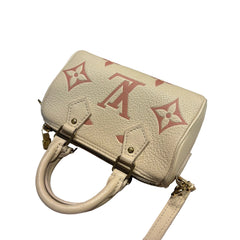 Louis Vuitton Nano Speedy | Monogram Empreinte Bicolor | Cream & Pink
