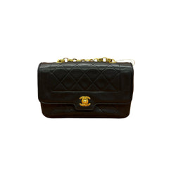Vintage Chanel Mini Rectangular Flap Bag - Black Lambskin & 24K Gold Plated Hardware