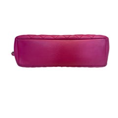Vintage Chanel Classic Medium Double Flap Bag - Fuchsia Pink Lambskin (26cm)