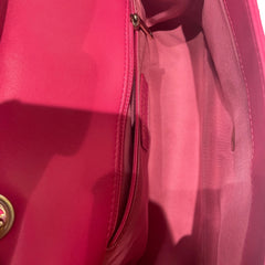 Vintage Chanel Classic Medium Double Flap Bag - Fuchsia Pink Lambskin (26cm)