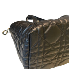 Dior Toujours Medium Bag - Black Macrocannage Calfskin with Gold Hardware