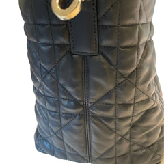 Dior Toujours Medium Bag - Black Macrocannage Calfskin with Gold Hardware