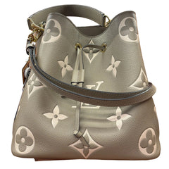 Louis Vuitton NéoNoé MM Bucket Bag - Bicolor Monogram Empreinte Leather (Tourterelle/Crème)