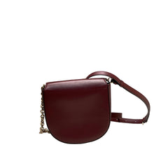 Salvatore Ferragamo Gancini Ring Crossbody Bag - Deep Red Smooth Leather