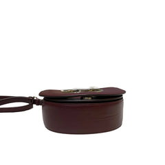 Salvatore Ferragamo Gancini Ring Crossbody Bag - Deep Red Smooth Leather