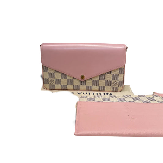 Louis Vuitton Félicie Pochette | Damier Azur & Rose Ballerine | 3-in-1 WOC