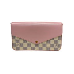 Louis Vuitton Félicie Pochette | Damier Azur & Rose Ballerine | 3-in-1 WOC