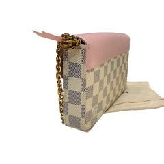 Louis Vuitton Félicie Pochette | Damier Azur & Rose Ballerine | 3-in-1 WOC