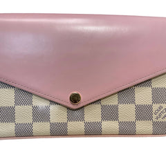 Louis Vuitton Félicie Pochette | Damier Azur & Rose Ballerine | 3-in-1 WOC
