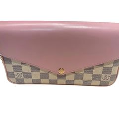 Louis Vuitton Félicie Pochette | Damier Azur & Rose Ballerine | 3-in-1 WOC