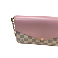 Louis Vuitton Félicie Pochette | Damier Azur & Rose Ballerine | 3-in-1 WOC
