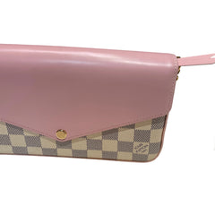 Louis Vuitton Félicie Pochette | Damier Azur & Rose Ballerine | 3-in-1 WOC