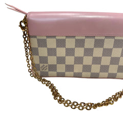 Louis Vuitton Félicie Pochette | Damier Azur & Rose Ballerine | 3-in-1 WOC