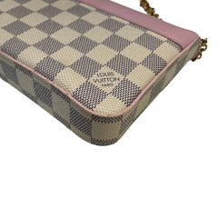 Louis Vuitton Félicie Pochette | Damier Azur & Rose Ballerine | 3-in-1 WOC