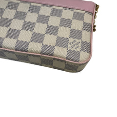 Louis Vuitton Félicie Pochette | Damier Azur & Rose Ballerine | 3-in-1 WOC