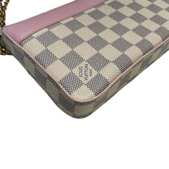 Louis Vuitton Félicie Pochette | Damier Azur & Rose Ballerine | 3-in-1 WOC