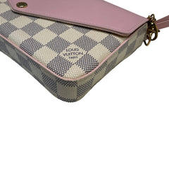 Louis Vuitton Félicie Pochette | Damier Azur & Rose Ballerine | 3-in-1 WOC