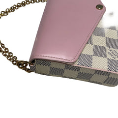 Louis Vuitton Félicie Pochette | Damier Azur & Rose Ballerine | 3-in-1 WOC
