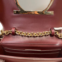 Salvatore Ferragamo Gancini Ring Crossbody Bag - Deep Red Smooth Leather