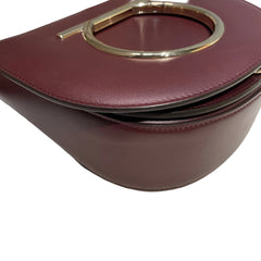 Salvatore Ferragamo Gancini Ring Crossbody Bag - Deep Red Smooth Leather