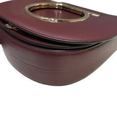 Salvatore Ferragamo Gancini Ring Crossbody Bag - Deep Red Smooth Leather