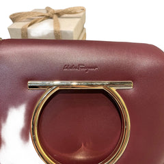 Salvatore Ferragamo Gancini Ring Crossbody Bag - Deep Red Smooth Leather