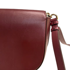 Salvatore Ferragamo Gancini Ring Crossbody Bag - Deep Red Smooth Leather
