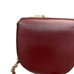 Salvatore Ferragamo Gancini Ring Crossbody Bag - Deep Red Smooth Leather