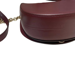 Salvatore Ferragamo Gancini Ring Crossbody Bag - Deep Red Smooth Leather