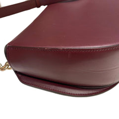 Salvatore Ferragamo Gancini Ring Crossbody Bag - Deep Red Smooth Leather