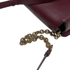 Salvatore Ferragamo Gancini Ring Crossbody Bag - Deep Red Smooth Leather