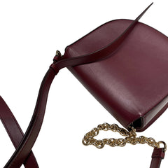 Salvatore Ferragamo Gancini Ring Crossbody Bag - Deep Red Smooth Leather