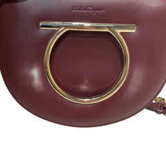 Salvatore Ferragamo Gancini Ring Crossbody Bag - Deep Red Smooth Leather